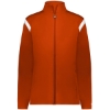 Custom Womens On The Rise Outercore Warm-Up Jacket Burnt Orange/ White