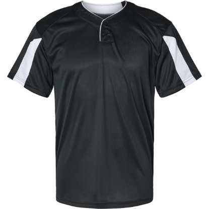 Custom Mens Striker Placket Black/ White