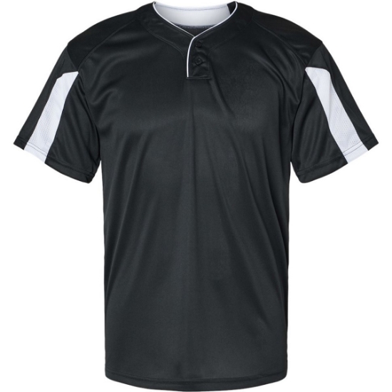 Custom Mens Striker Placket Black/ White
