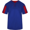 Custom Mens Striker Placket Royal/ Red
