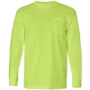 Custom Unisex USA-Made Long Sleeve Pocket T-Shirt Lime Green