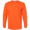 Custom Unisex USA-Made Long Sleeve Pocket T-Shirt Orange