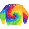 Custom Unisex Tie-Dyed Fleece Crewneck Sweatshirt Prism