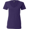 Custom Womens V-Neck Slub T-Shirt Very Berry