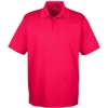Custom Mens Cool & Dry Mesh Piqué Polo Red