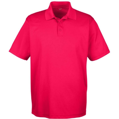 Custom Mens Cool & Dry Mesh Piqué Polo Red