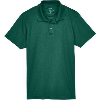 Custom Youth Cool & Dry Mesh Piqué Polo Forest Green