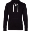 Custom Unisex Jersey Sport Lace Hooded Pullover Black