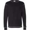 Custom Mens Vintage Thermal Long Sleeve T-Shirt Black/ Vintage White