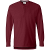 Custom Mens Vintage Brushed Jersey Henley Simply Red