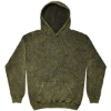 Custom Unisex Mineral Wash Hooded Sweatshirt Dark Green