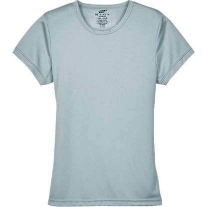 Custom Womens Cool & Dry Sport Performance Interlock T-shirt Grey