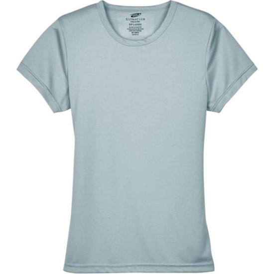 Custom Womens Cool & Dry Sport Performance Interlock T-shirt Grey
