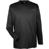 Custom Mens Cool & Dry Sport Long Sleeve Performance Interlock T-Shirt Black