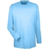 Custom Mens Cool & Dry Sport Long Sleeve Performance Interlock T-Shirt Columbia Blue