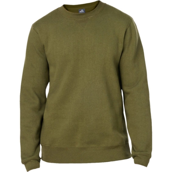 Custom Unisex Premium Fleece Crewneck Sweatshirt Military Green