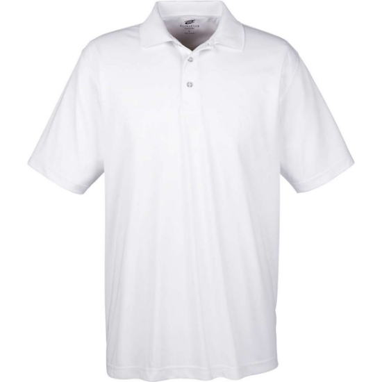 Custom Mens Cool & Dry Sport Performance Interlock Polo White