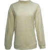 Custom Womens Weekend Terry Mock Neck Pullover Natural