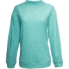 Custom Womens Weekend Terry Mock Neck Pullover Turquoise
