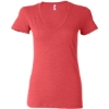 Custom Women’s Triblend Deep V-Neck Tee Red Triblend