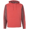 Custom Mens Omega Stretch Hooded Sweatshirt Red Triblend