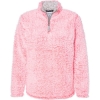 Custom Women’s Epic Sherpa Quarter-Zip Pullover Fire Coral Heather