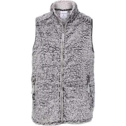 Custom Women’s Epic Sherpa Full-Zip Vest Black Heather