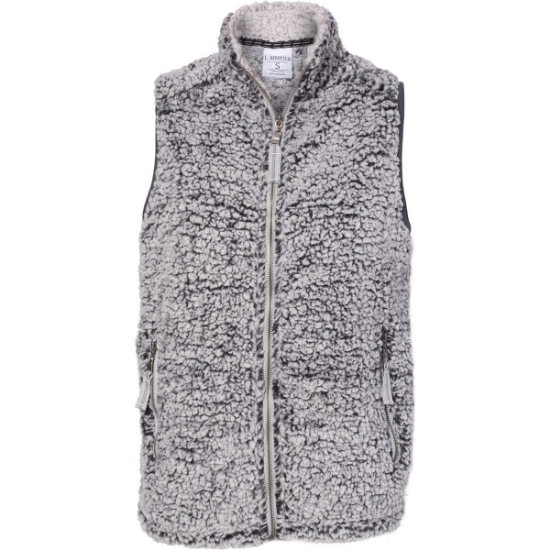 Custom Women’s Epic Sherpa Full-Zip Vest Black Heather