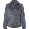 Custom Womens Boundary Shag Frosty Sherpa Full-Zip Navy