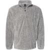 Custom Unisex Boundary Shag Frosty Sherpa Quarter-Zip Pullover Grey