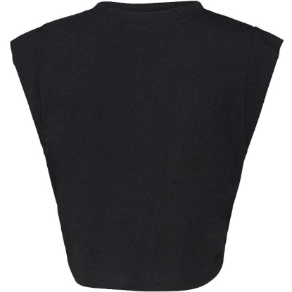Custom FWD Fashion Womens Festival Crop Tank Solid Black Triblend