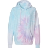 Custom Unisex Tie-Dyed Cloud Inside-Out Fleece Hooded Sweatshirt Unicorn