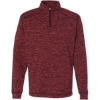 Custom Mens Cosmic Fleece Quarter-Zip Sweatshirt Red Fleck