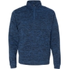 Custom Mens Cosmic Fleece Quarter-Zip Sweatshirt Royal Fleck