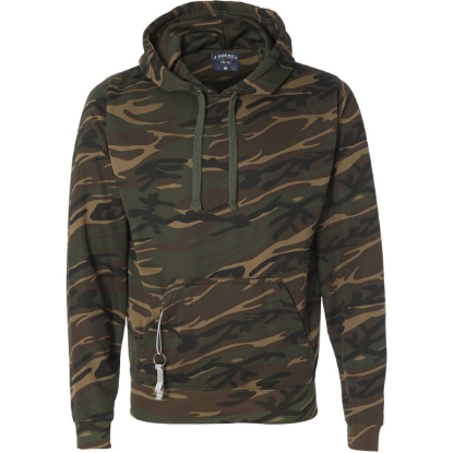 Custom Mens Polyester Tailgate Hooded Sweatshirt Camo