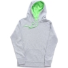 Custom Women’s Cosmic Fleece Hooded Sweatshirt Ice Fleck/ Neon Green