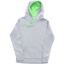 Custom Women’s Cosmic Fleece Hooded Sweatshirt Ice Fleck/ Neon Green