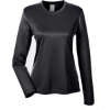 Custom Womens Cool & Dry Performance Long Sleeve Top Black