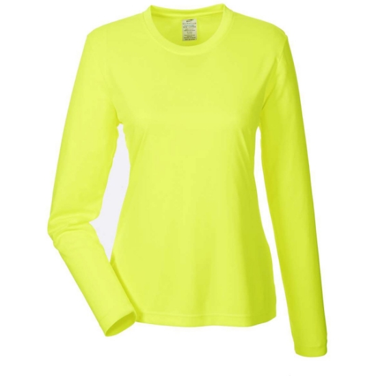 Custom Womens Cool & Dry Performance Long Sleeve Top Bright Yellow