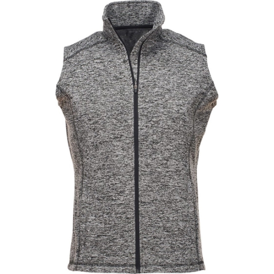 Custom Mens Cosmic Fleece Vest Charcoal Fleck