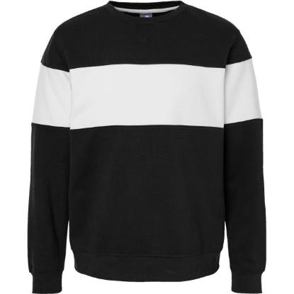 Custom Unisex Varsity Fleece Crewneck Sweatshirt Black