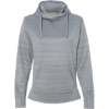 Custom Womens Odyssey Striped Performance Fleece Lapover Hooded Sweatshirt Quarry