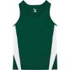 Custom Mens Stride Singlet Forest/ White