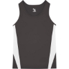 Custom Mens Stride Singlet Graphite/ White