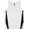 Custom Mens Stride Singlet White/ Black