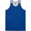 Custom Mens Ventback Singlet Tank Top Royal/ White