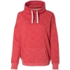 Custom Women’s Mélange Fleece Cowl Neck Sweatshirt Red
