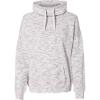 Custom Women’s Mélange Fleece Cowl Neck Sweatshirt White