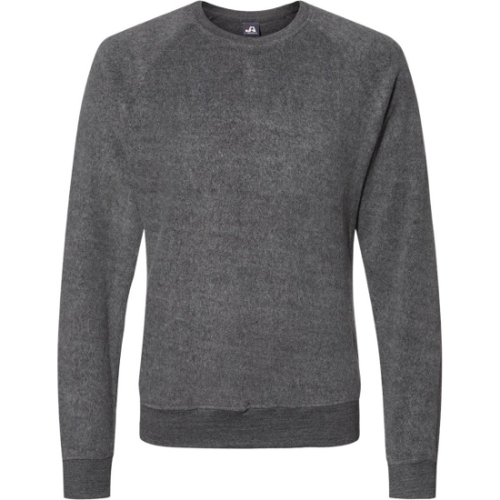 Custom Unisex Flip Side Fleece Crewneck Sweatshirt Charcoal Heather