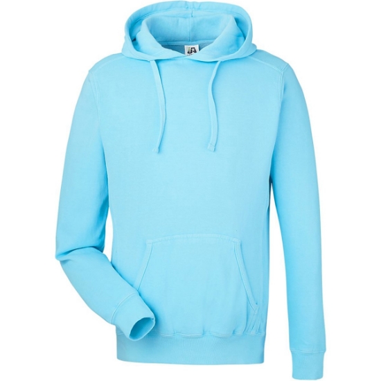 Custom Unisex Pigment-Dyed Fleece Hooded Sweatshirt Capri